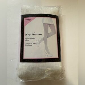 Leg Avenue white Nylon Spandex Tights - Queen Size